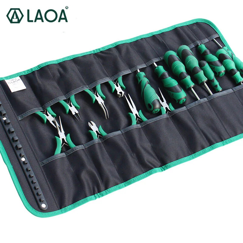 

LAOA Oxford Cloth Tool Roll Pouch for Screwdrivers Toolkit to Storage Mini Pliers Electrician Workbag Without tools LA212815