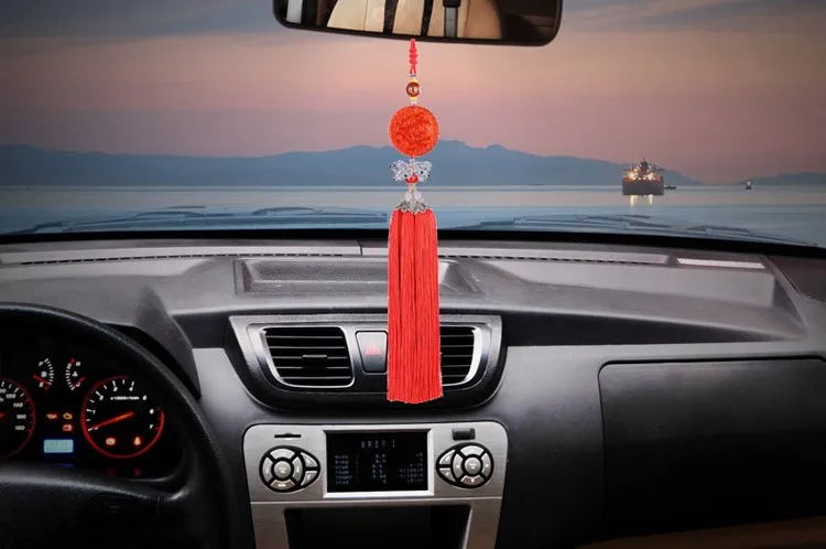 Мао цзедонг интерьер автомобиля Висячие украшения с натуральным красным агатом