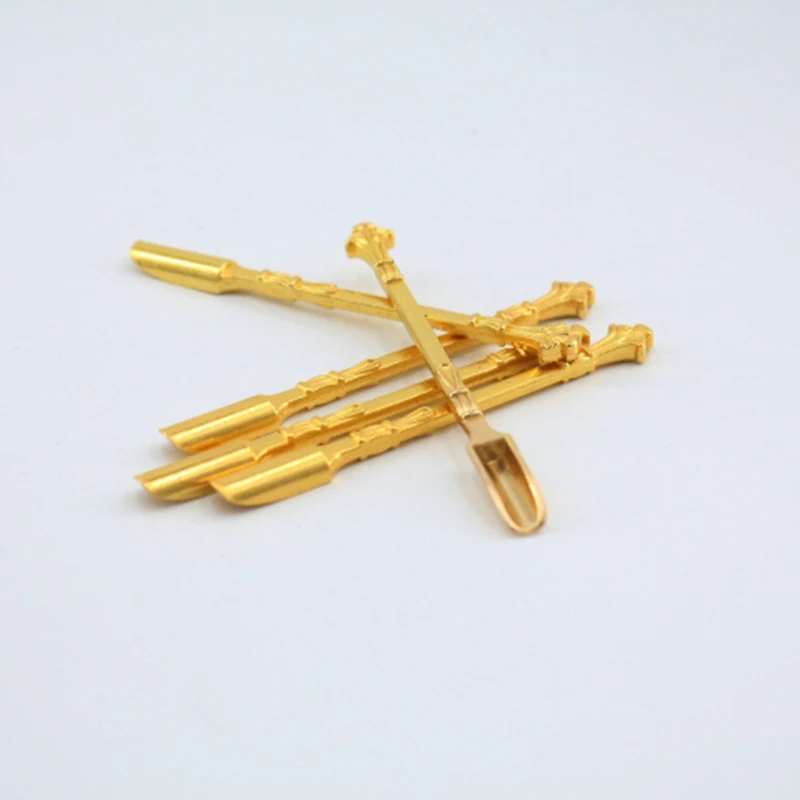 Уютный момент золото/серебристого металла мини-ложка для Анализатора Snorter табак