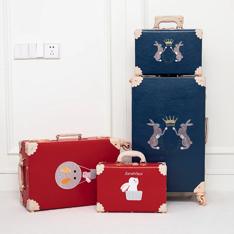 

Костюм ручной работы в стиле ретро, чехол для ручной клади, чехол на колесиках для студентов, троллейный чехол для коридора 20 дюймов, для пое...