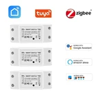 Универсальный релейный переключатель Tuya ZigBee 3,0, 16 А, переключатель ZigBee для включениявыключения светильник и вентилятора, совместимый с Alexa Google Home Smart Life