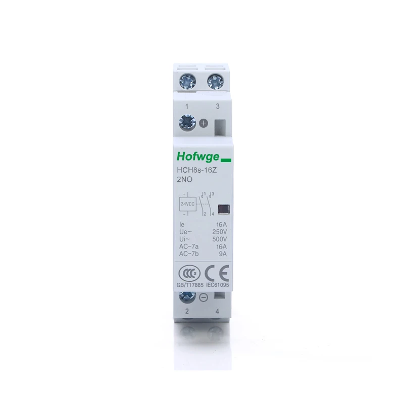 HCH8s-25Z DC контактор DC24V катушка DC12V 2P 220V 25A 16A 2NO 1NO1NC автоматический Householdr Тип Din-рейки |