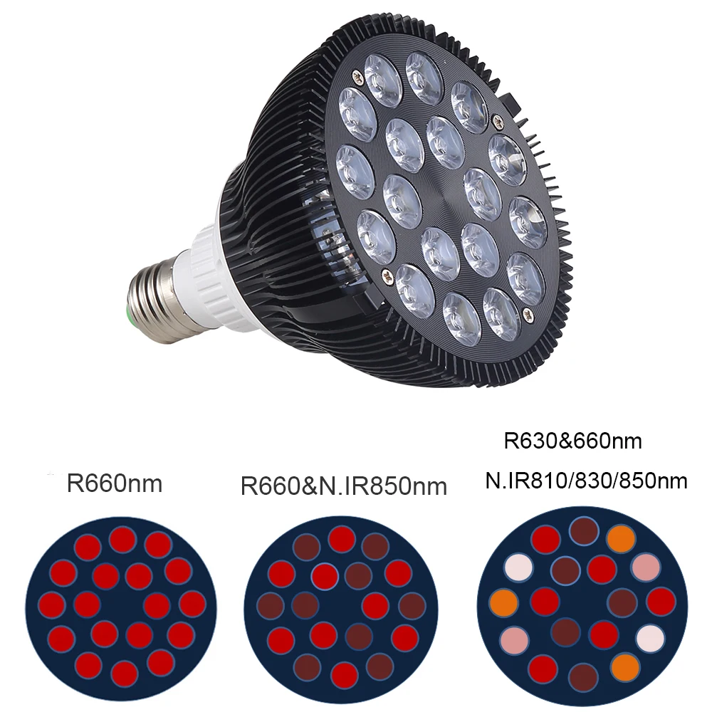Red Light Therapy Lamp 54W LED Infrared Device 630nm 660nm 810nm 830nm 850nm For Pain Relief RED Grow Bulbs|Фитолампы| |
