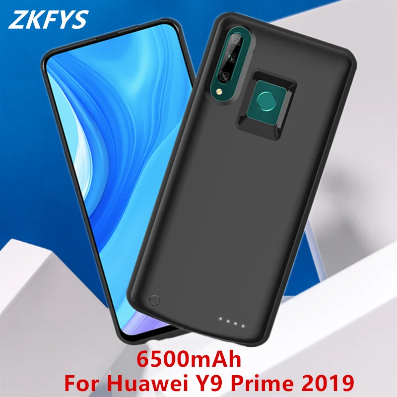 

External Battery Charging Cover For Huawei Y9 Prime 2019 Battery Cases 6500mAh Portable Phone Charger Power Bank Cover Case