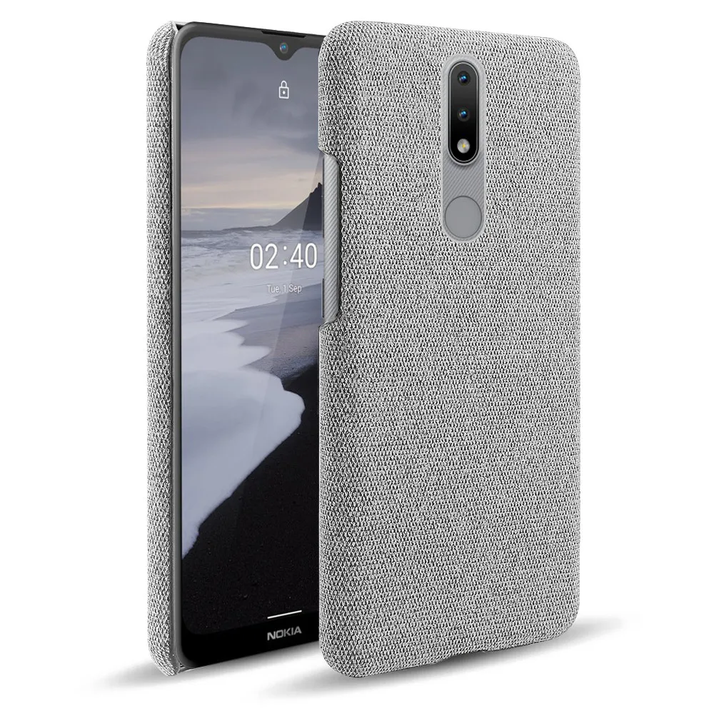 

Cloth Cases For Nokia 2.4 Case Slim Retro Cloth Hard Cover For Nokia 2.4 TA-1277, TA-1275, TA-1274, TA-1270 Coque Funda Capa