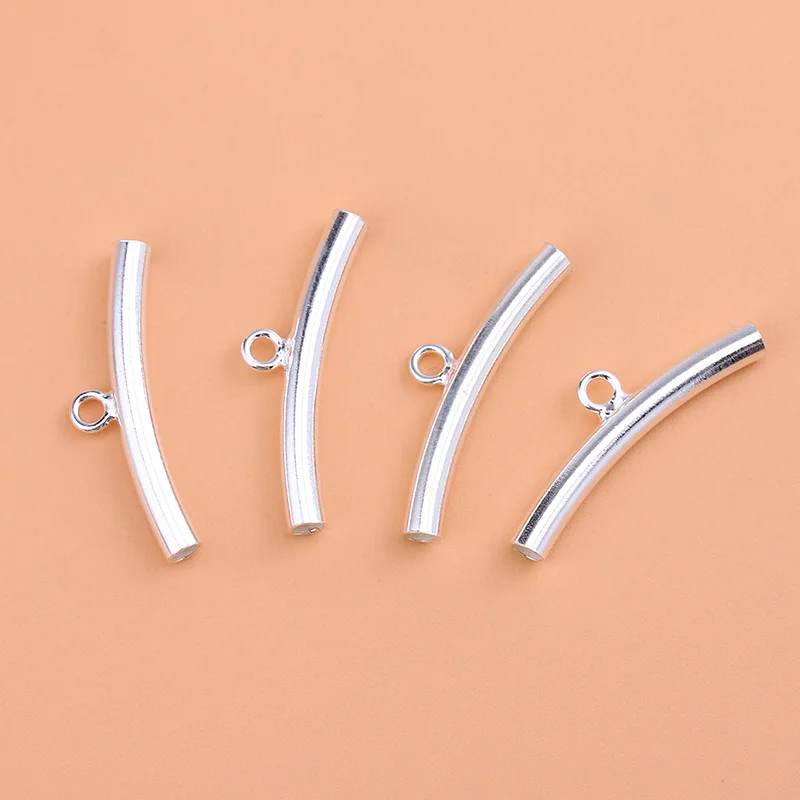 S925 Стерлинговое серебро трубка полый цветок благословение локоть ручной работы