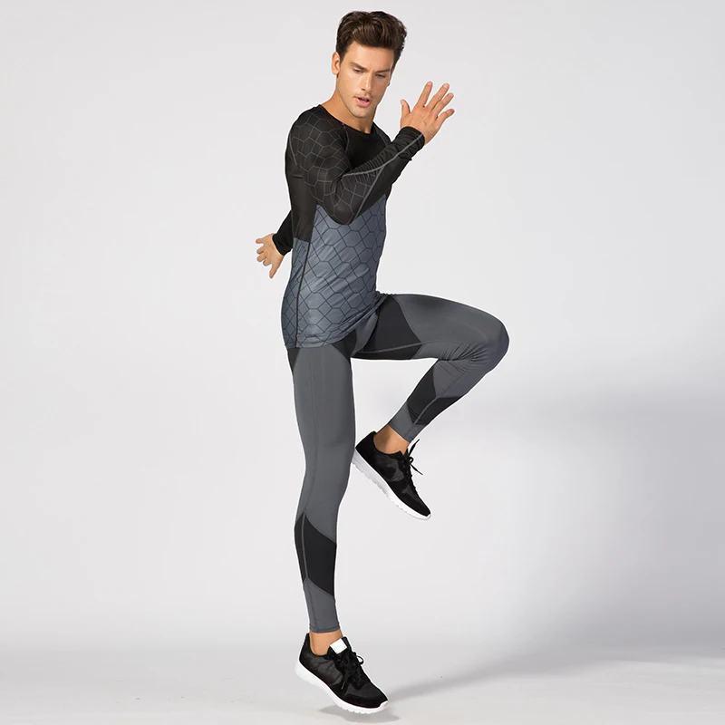 Новый дизайн Спортивная рубашка для фитнеса мужские футболки бега