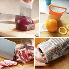 Нержавеющаясталь луковая игла вилка для лука для овощей и фруктов для резки резак для томатов резки безопасно держатель для помощи Кухня Аксессуары для инструментов