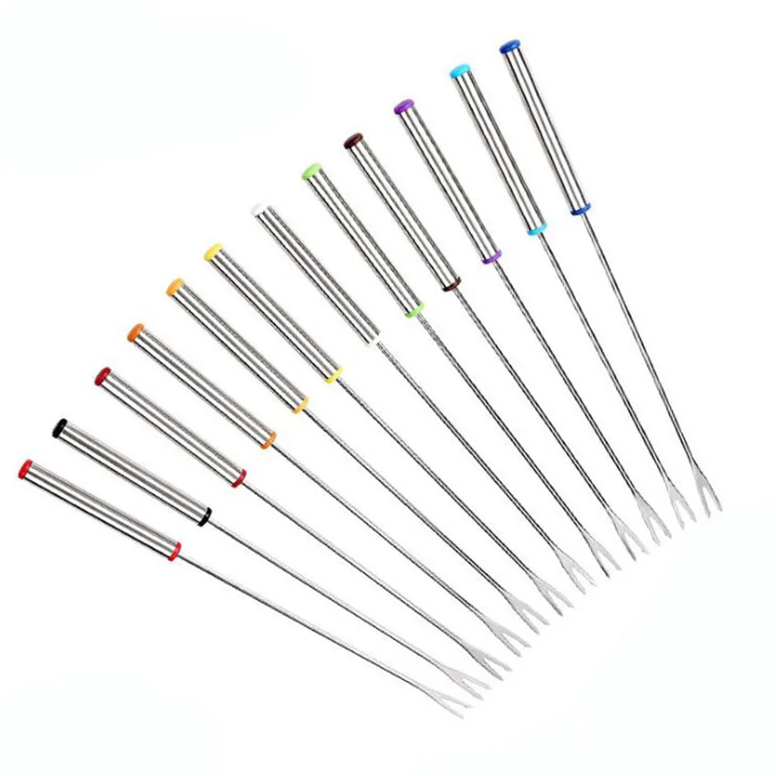 6 шт./компл. 24 см десерт из нержавеющей стали конфеты с сыром горячий горшок вилки