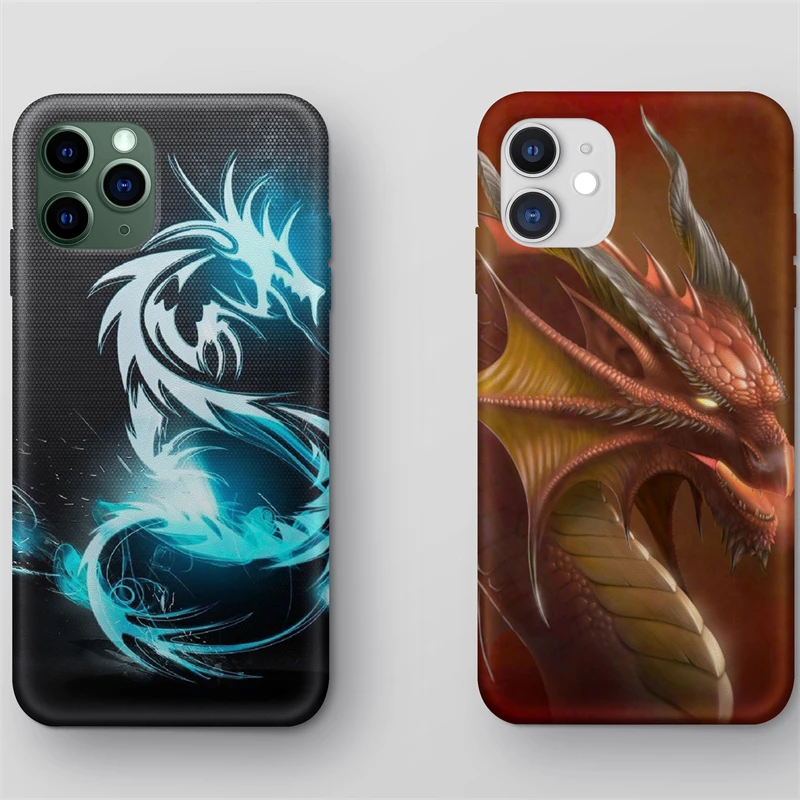 

Print For iPhone 12 Pro Case Phone Case For iPhone 12 Mini 11 Pro Max 8 7 Plus X XS Max XR Cover Cute Cats Dragons For Boys