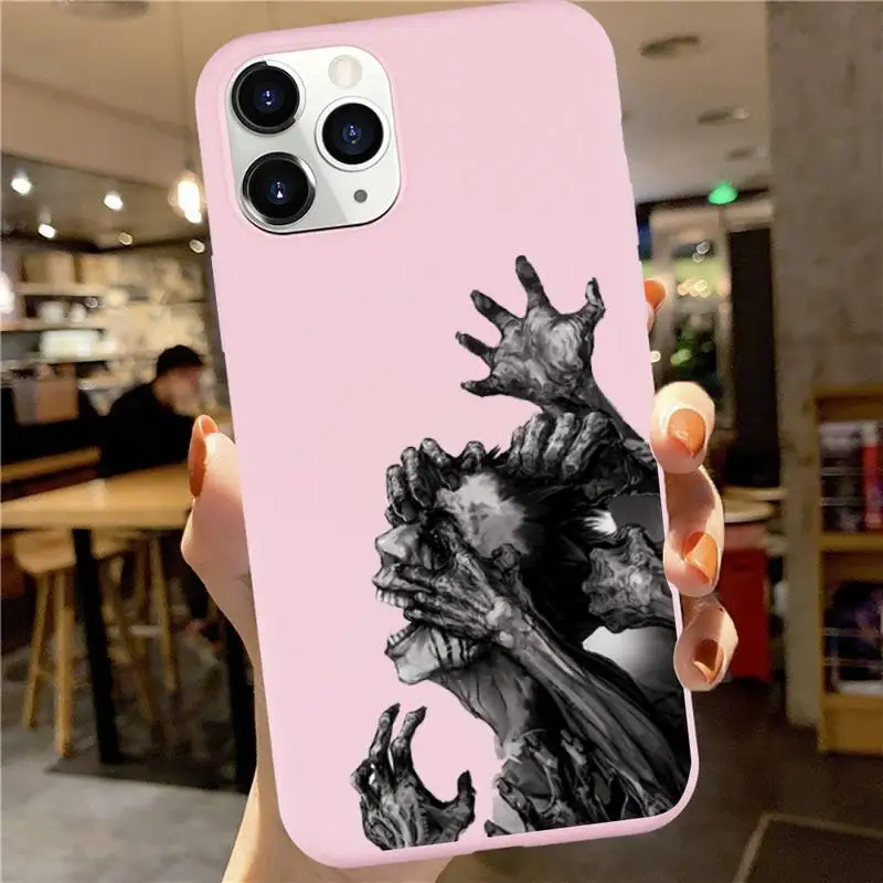 

Junji Ito Collection Tees Horror Phone Case Candy Color for iPhone 6 7 8 11 12 s mini pro X XS XR MAX Plus