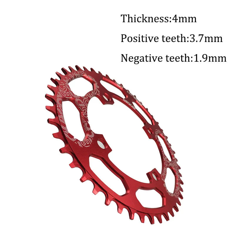 DECKAS узкая широкая цепь MTB 104BCD горный велосипед дорожный односкоростная кольцо
