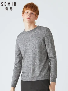 Мужской свитер с круглым вырезом Semir, корейский свитер с круглым вырезом, осень 2019