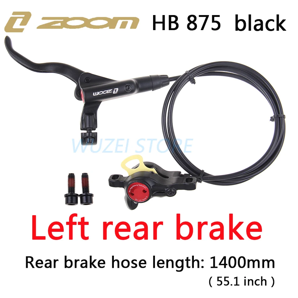 HB BK Left R 140cm Зум HB-875 стояночного тормоза велосипеда mtb листовой штамповки, вальцевание гидравлическим дисковый тормоз 800/1400/1450/1550 мм MT200 горный велосипедный тормоз обновления MT315 MT615 - Цвет: HB BK Left R 140cm