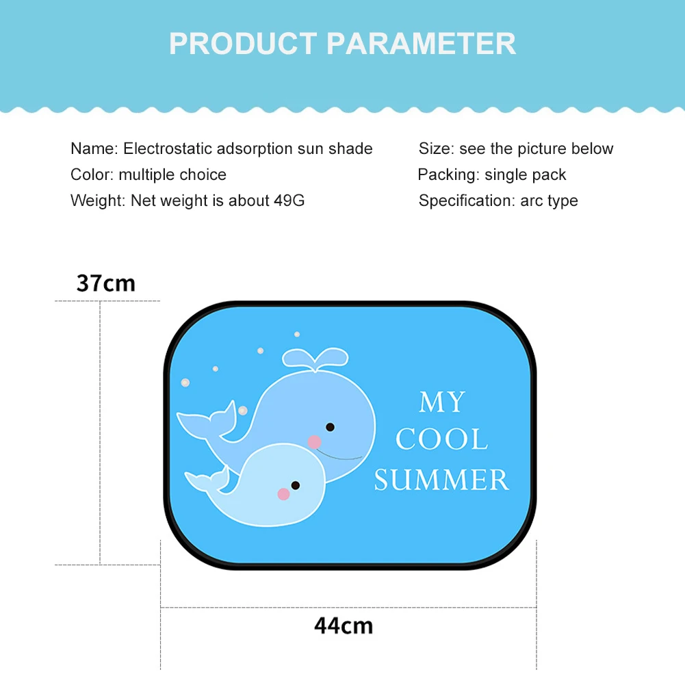 

2Pcs Car Window Sunshade Cute Cartoon Car Styling Curtain Anti-UV Block Heat Universal Car Window Children Baby Sun Shades