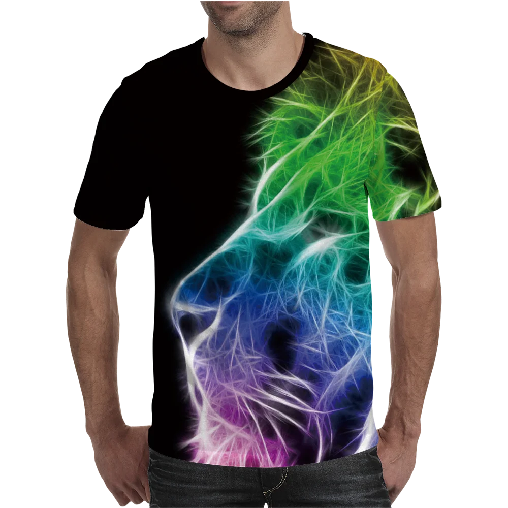 

3D Tiger Cartoon Summer T-shirt Wear Breathable Comfortable Oversized beach style quick dry