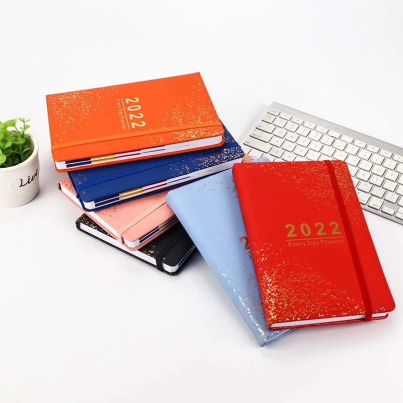 

320 Pages 2022 Jan to Dec Office Notebook Diary Thicken Notebook A5 Leather Soft Cover School Planner Journal Student Stationery