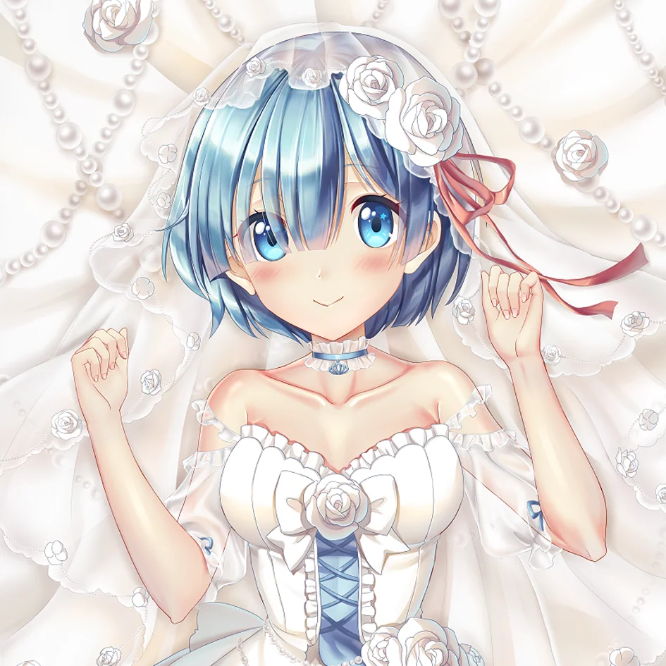 Rem Re:Zero Start Life In other World Dakimakura обнимающая подушка для тела Чехол персиковая кожа Otaku