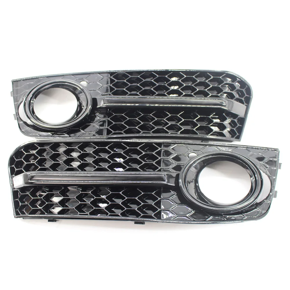 Хромированная или Черная решетка противотумансветильник ры с кольцом для Audi A4 B8