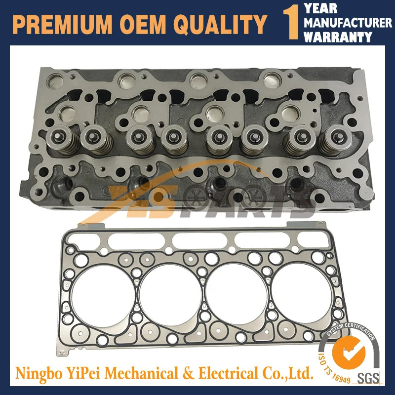 

New Complete Cylinder Head +Head Gasket for Bobcat 341 337 773 S175 S185 Kubota V2003 with Valve