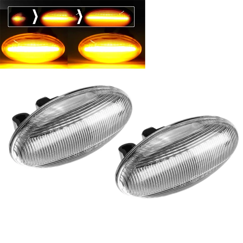 Car Dynamic Side Marker Light Flowing LED Turn Signal Amber for Peugeot 307 206 407 107 Citroen | Автомобили и мотоциклы