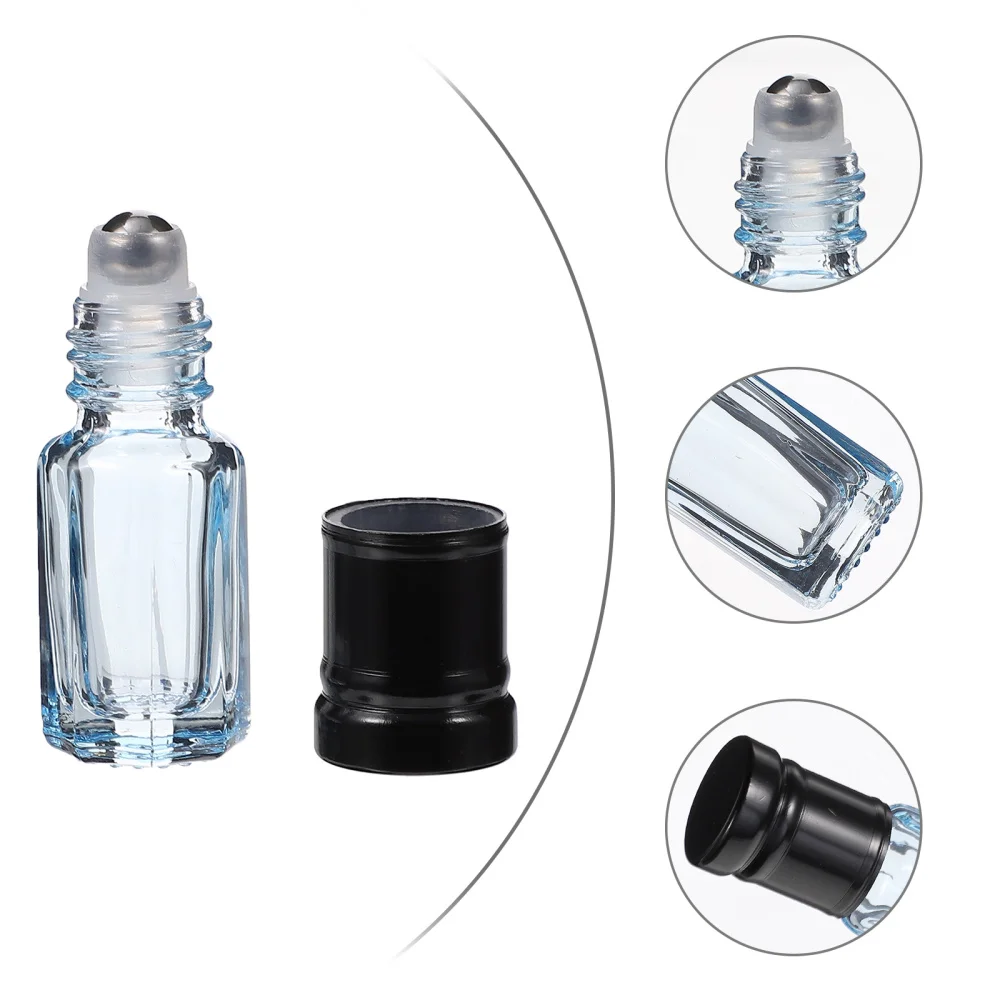 

8Pcs 3ML Glass Mini Roll on Bottles Empty Essential Oil Roller Bottles
