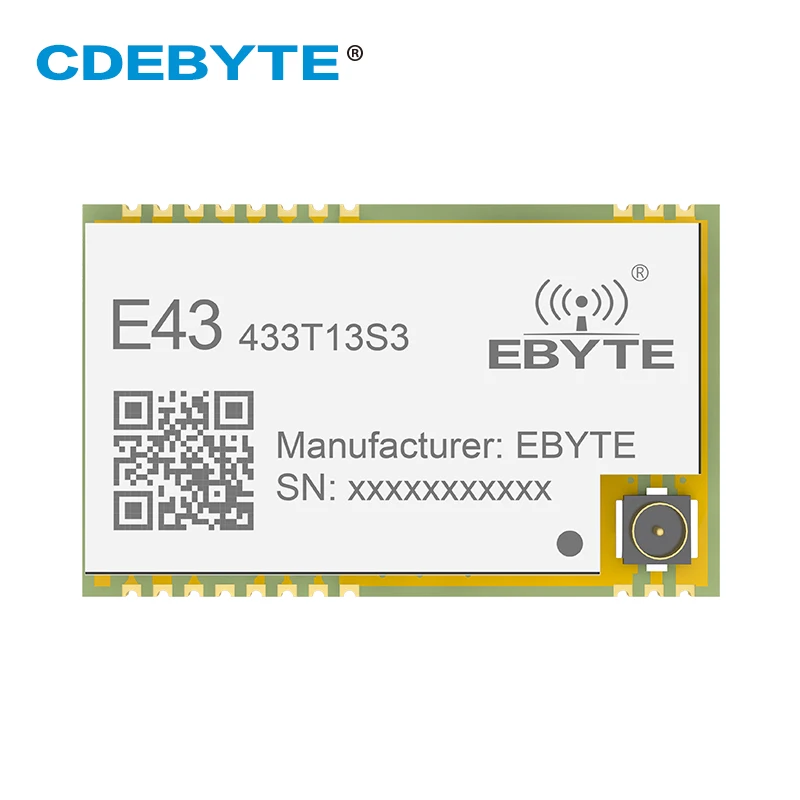 E43 433T13S3 UART 433 МГц беспроводной трансивер RSSI 20 МВт IPEX Печать отверстие IoT uhf SMD