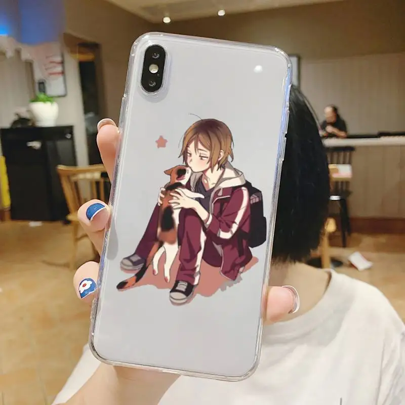

Anime Haikyuu Kenma Kozume flower Phone Case Transparent soft For iphone 5 6 7 8 11 12 s c se plus mini x xs xr pro max shell