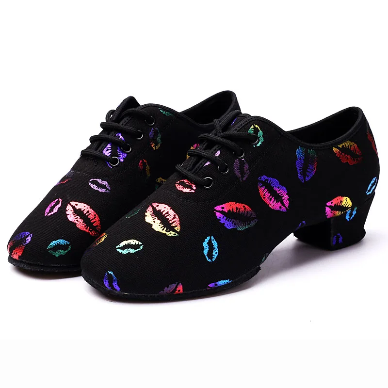 

USHINE BD-47 New Color Lips Sneakers Teacher Training Shoes Ballroom Fitness Latin Ballet Dance shoes Woman