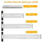 Высокоточный масштабная линейка отверстие линейка для пальцев, искусственные бриллианты, Т-образный скрайбирования Mark Line Датчик Нержавеющаясталь деревообрабатывающие столярные измерительный инструмент