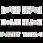 DM128 3 шт. домашняя Любовь Семья резиновая форма вывеска Алфавит Molde силикон Letras для силиконовых поделок