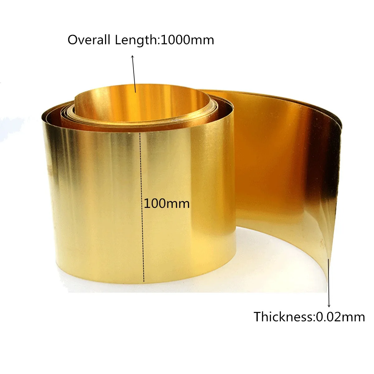 XNEMON 1pc 100 x 1000 mm 0.02mm Thickness Shim Industry Materials For Metalworking Welding Brass Sheet Metal Thin Foil Plate | Инструменты