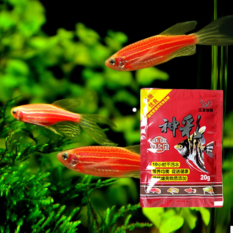 1 шт. корм для тропических рыб и небольшой Размеры рыбы тропический павлин мешок