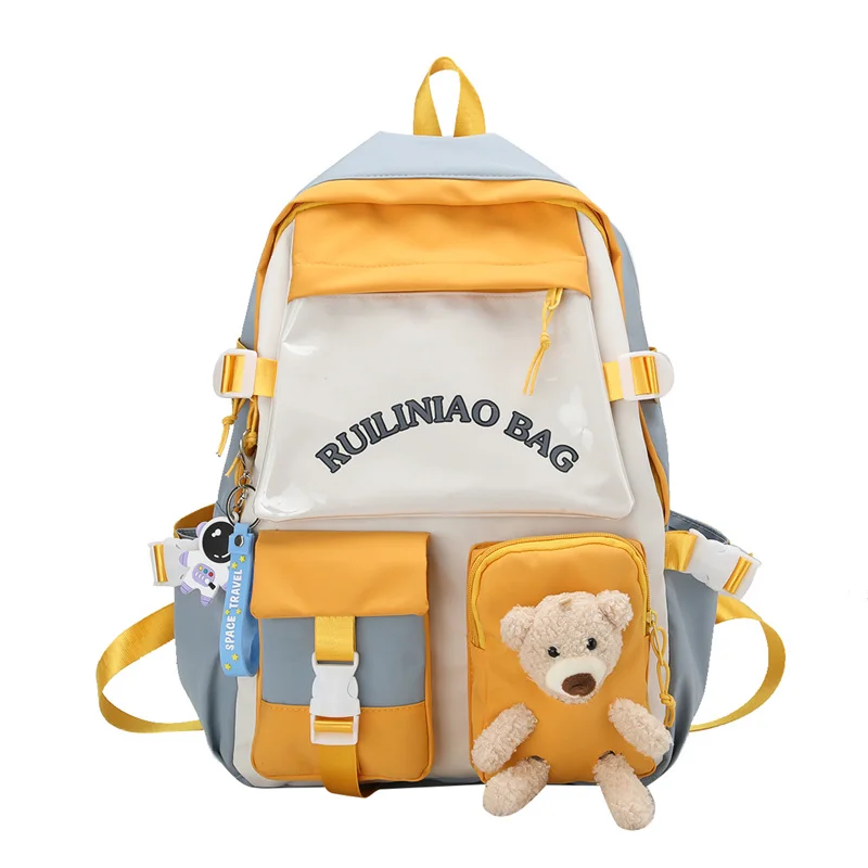 

Middle Student Backpack Teenage Girls School Bags Cute Cartoon Bookbags Women