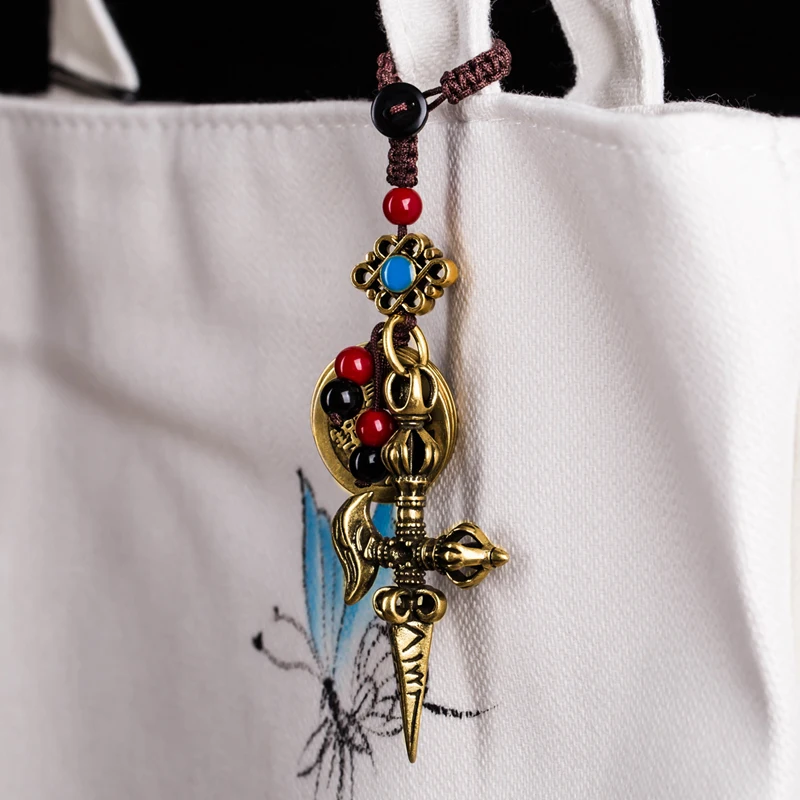 Латунная подвеска Vajra в виде пяти императоров сумки ручная работа бижутерия