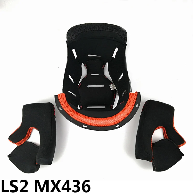 MX436 LS2 FF352 полный уход за кожей лица мото rcycle шлем Подкладка Съемный и моющийся внутренний коврик LS2 ff352 Мото шлем подкладка - Цвет: MX436