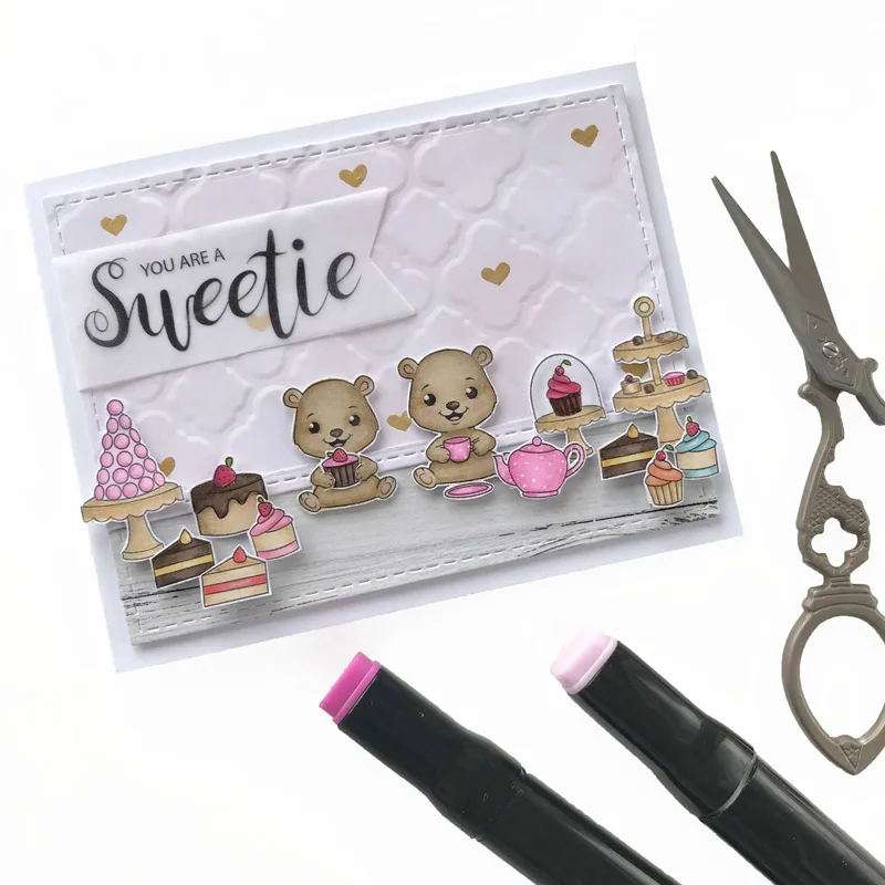 JCarter резиновые штампы для Sweetie сладкий Пончик торт прозрачный штамп Силиконовые печати трафарет альбом карты сделать Декор лист