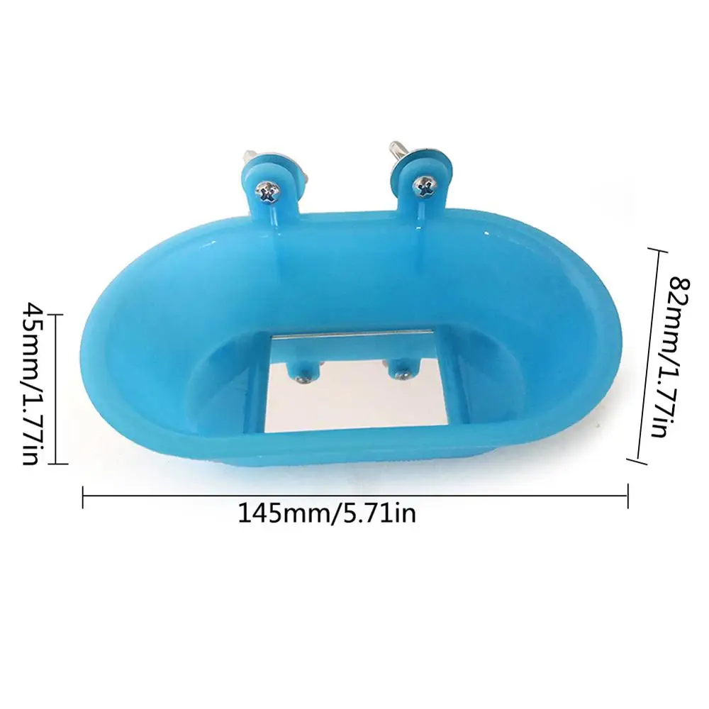 

New Parrot Bathtub With Mirror Bird Mirror Bath Shower Box Mirror Toy For Budgerigar Peony Bird Toys Pet Bird Cage Accessories