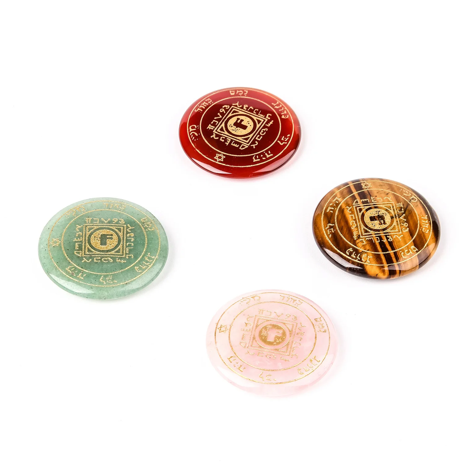 30 мм натуральный камень кристалл круглый кусок Соломон амулеты любви энергии