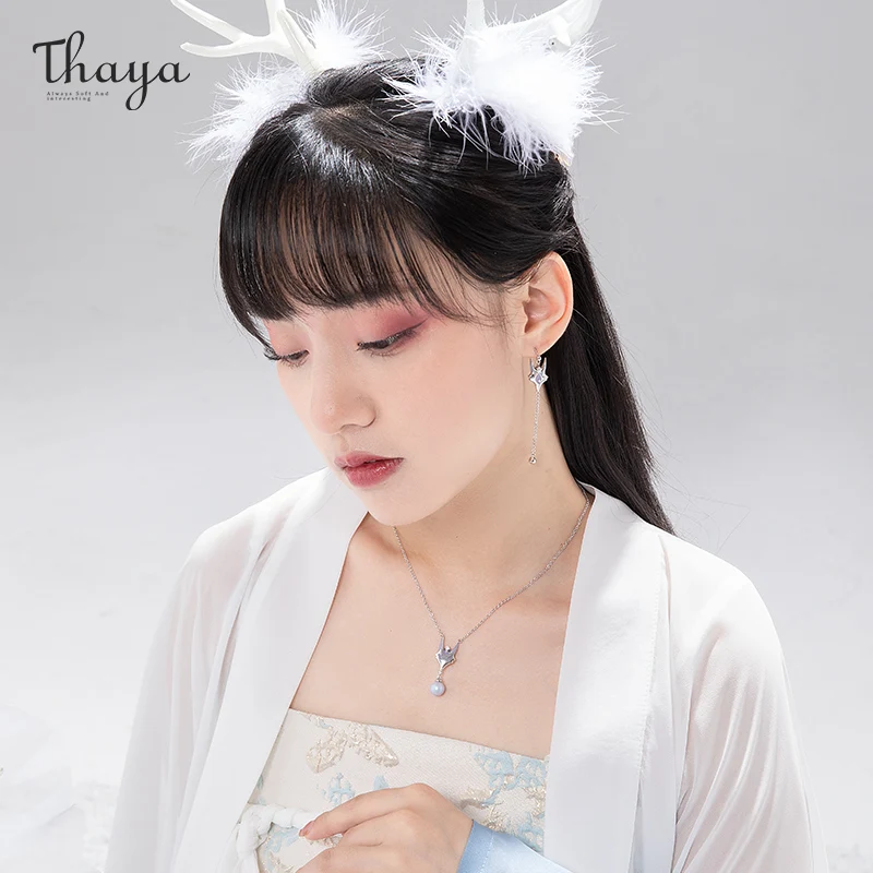 Ожерелье Thaya с лисьей головой бусинами фиолетовыми животными | Украшения и