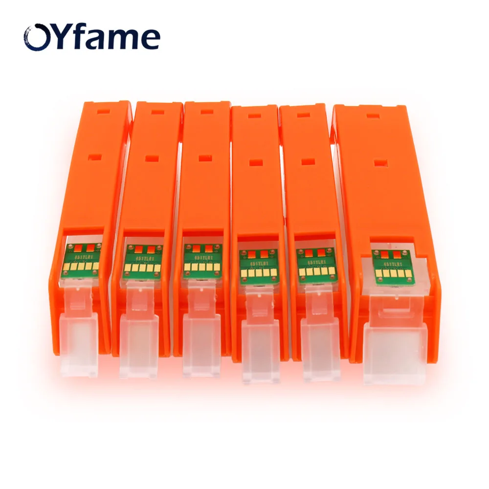 OYfame 6 шт. PGI 550 CLI 551 многоразовый картридж с чипами ARC для принтера CANON PIXMA MG6350 MG7150 iP8750