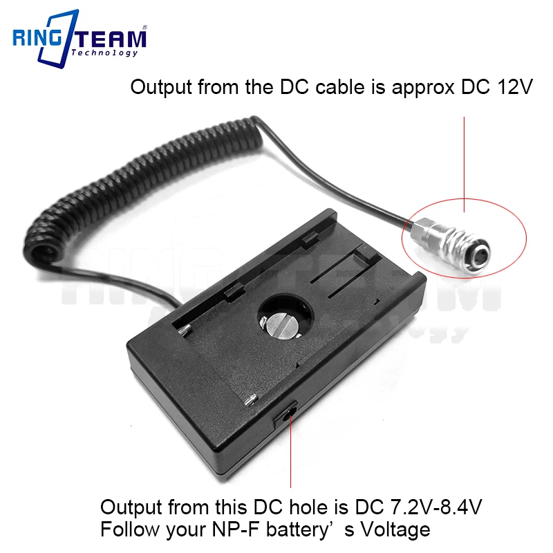 Держатель аккумуляторной батареи NPF, Монтажная пластина адаптера, встроенный спиральный кабель для BMPCC 4K BMPCC4K Blackmagic Pocket Cinema Cameras 4K