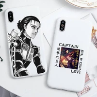 anime japanese attack on titan phone case for iphone 12 11 pro max mini xs 8 7 6 6s plus x se 2020 xr candy white silicone cover