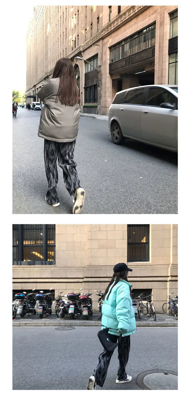 

2021 new pants women loose Joker trend students slim size autumn and winter straight tube casual drop wide leg pants