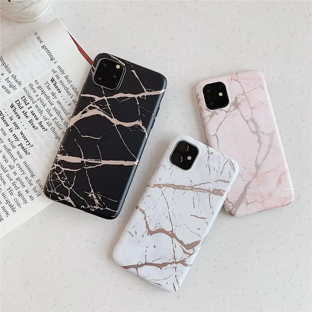 Новое горячее тиснение матовый мраморный телефонный чехол для iPhone XS 12 11 Pro Max X XR 8 7