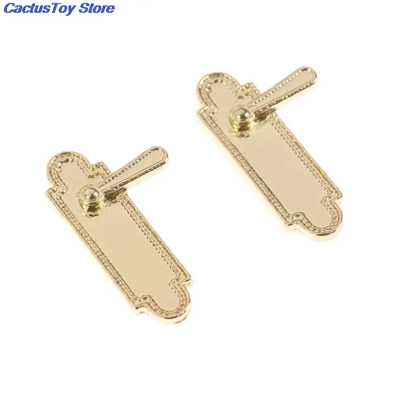 2Pcs 1/12 Scale Mini DIY Accessories Vintage Dollhouse Miniature Door Lock and Key Doll House Fairy Gold | Игрушки и хобби