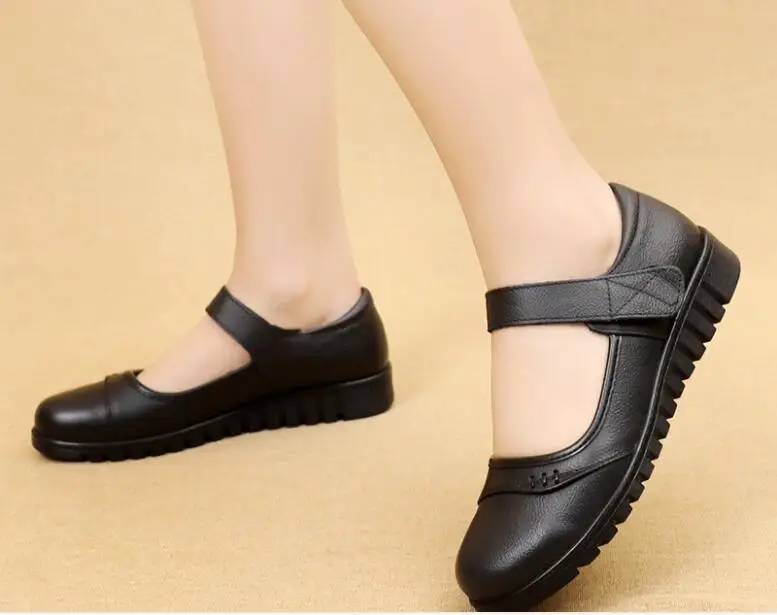 New Classic autumn Women Flats Genuine Leather Shoes Woman Slip On Loafers Flats Soft Oxford Ballerina Shoes Casual Large size