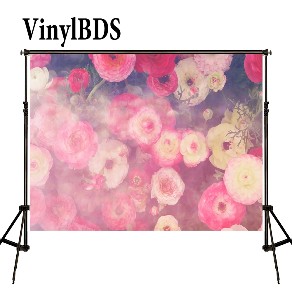 

VinylBDS 8X8ft Bokeh цветочный настенный свадебный фон весенние фоны для фотосъемки новорожденных Фотостудия