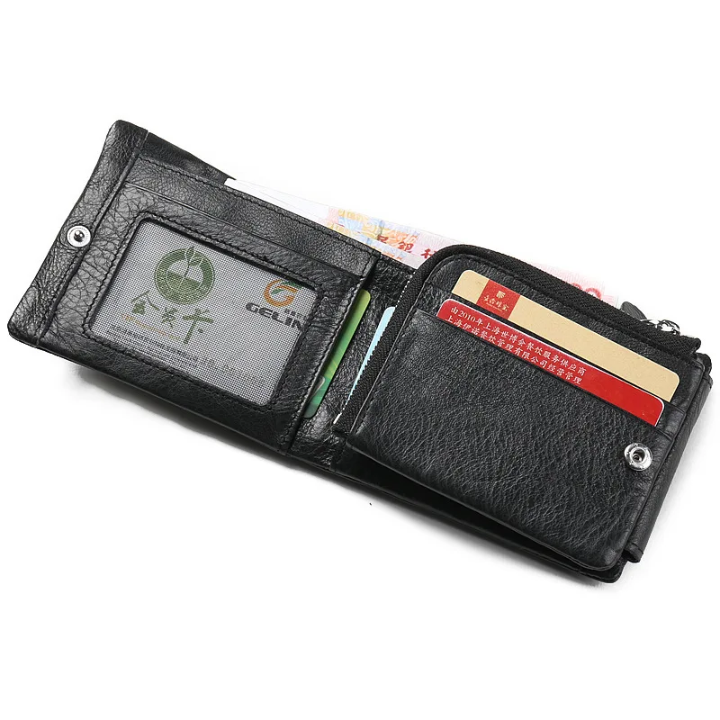 GUBINTU мужской кожаный многофункциональный кошелек тройной креативный для