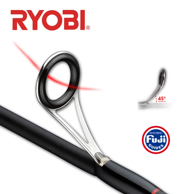 RYOBI TOKUMEI Spinning fishing rod UL lure Carbon Fiber Fishing Rod Fuji Guide rings 0.8-5g Lure Weight 1.77M-2.07M Length | Спорт и